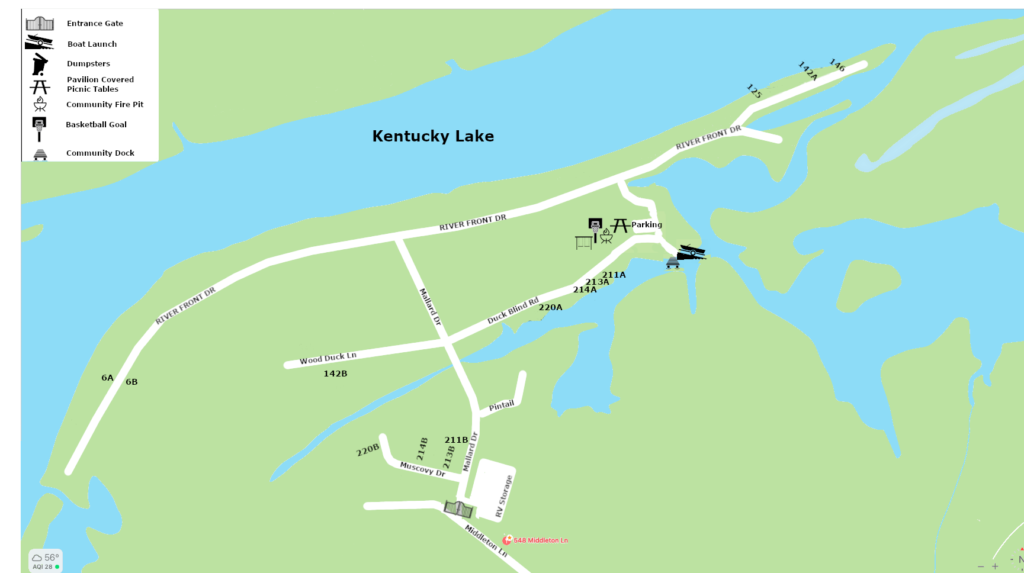 White Oak Landing community map